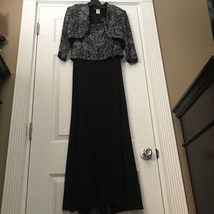 Petite Glitter Embroidered 2-Piece Jacket Dress